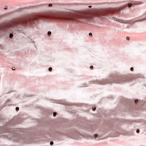Stone Studded Velvet Wrap Turban - Baby Pink