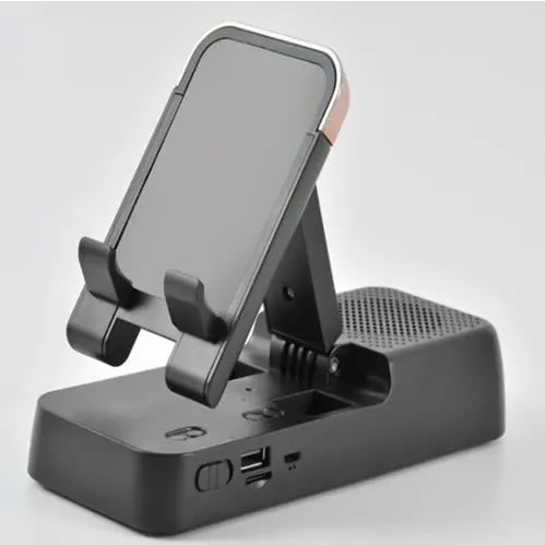 Phone Holder With Bluetooth Music Player + Built-in 1200mah Power Bank