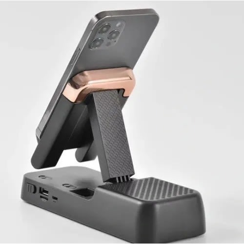 Phone Holder With Bluetooth Music Player + Built-in 1200mah Power Bank