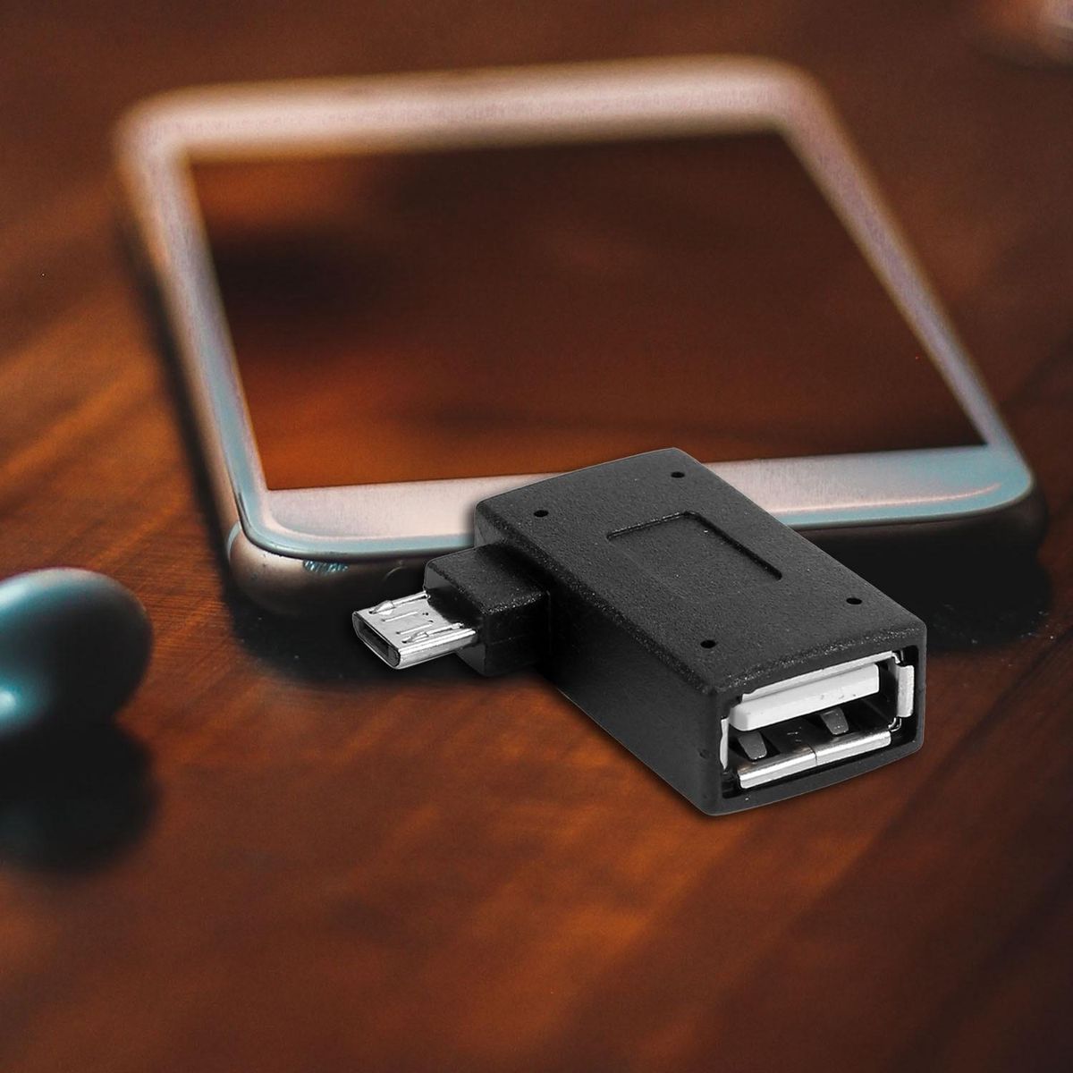 1 Pair  Left+Right  90 Degree Angled Micro-USB 2.0 to OTG Host Adapter with USB Power Connector For Mobile Phone Tablet