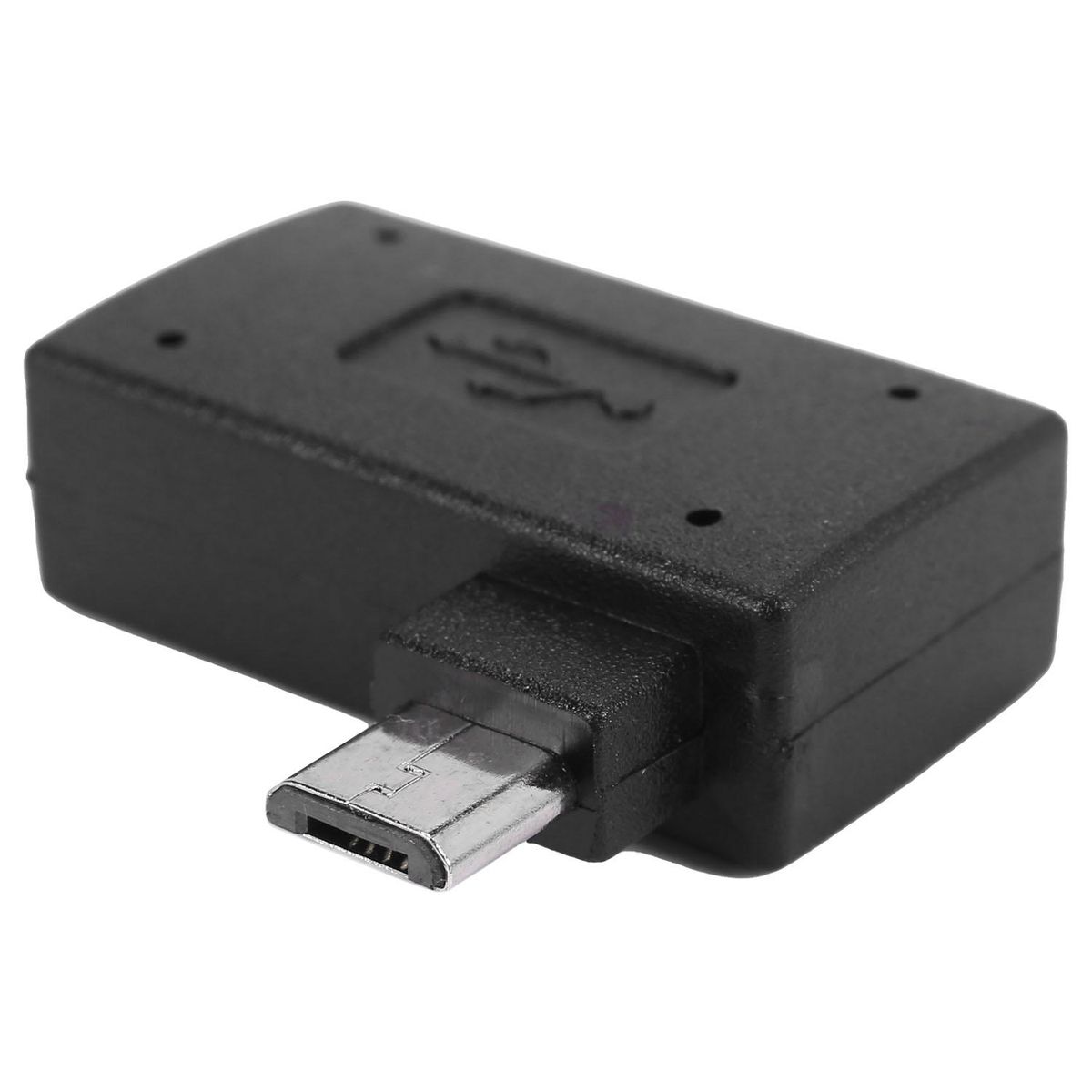 1 Pair  Left+Right  90 Degree Angled Micro-USB 2.0 to OTG Host Adapter with USB Power Connector For Mobile Phone Tablet