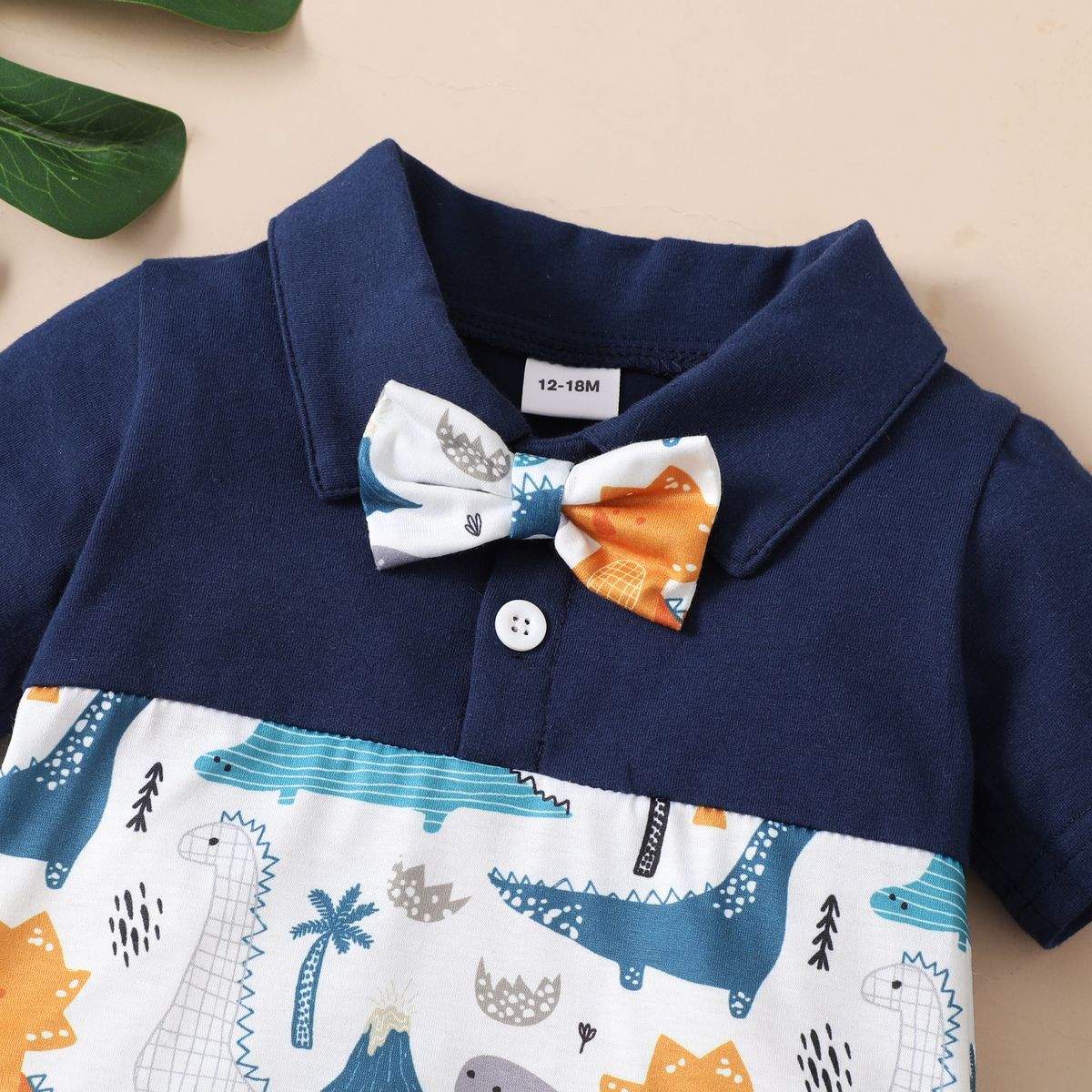 1-4 Years Kid Boy Polor Blue Short Sleeve Shirt+Overall