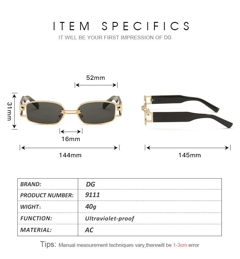 Personality Sunglasses Irregular Retro Small Frame Sunglasses Black