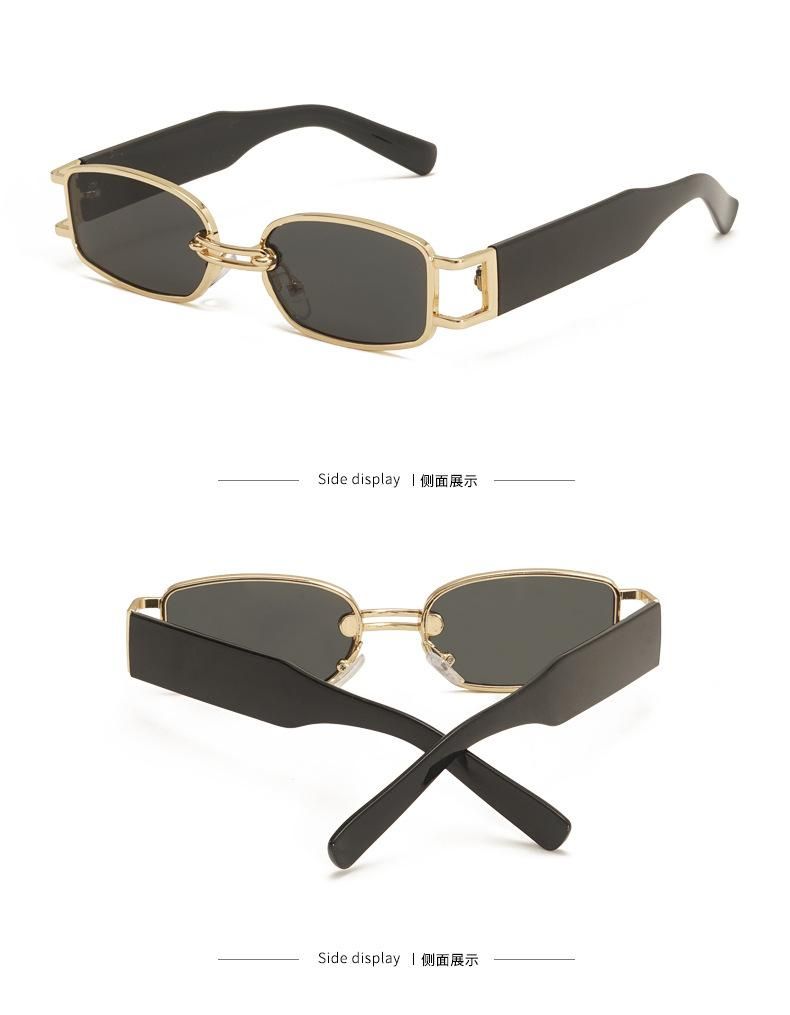 Personality Sunglasses Irregular Retro Small Frame Sunglasses Black
