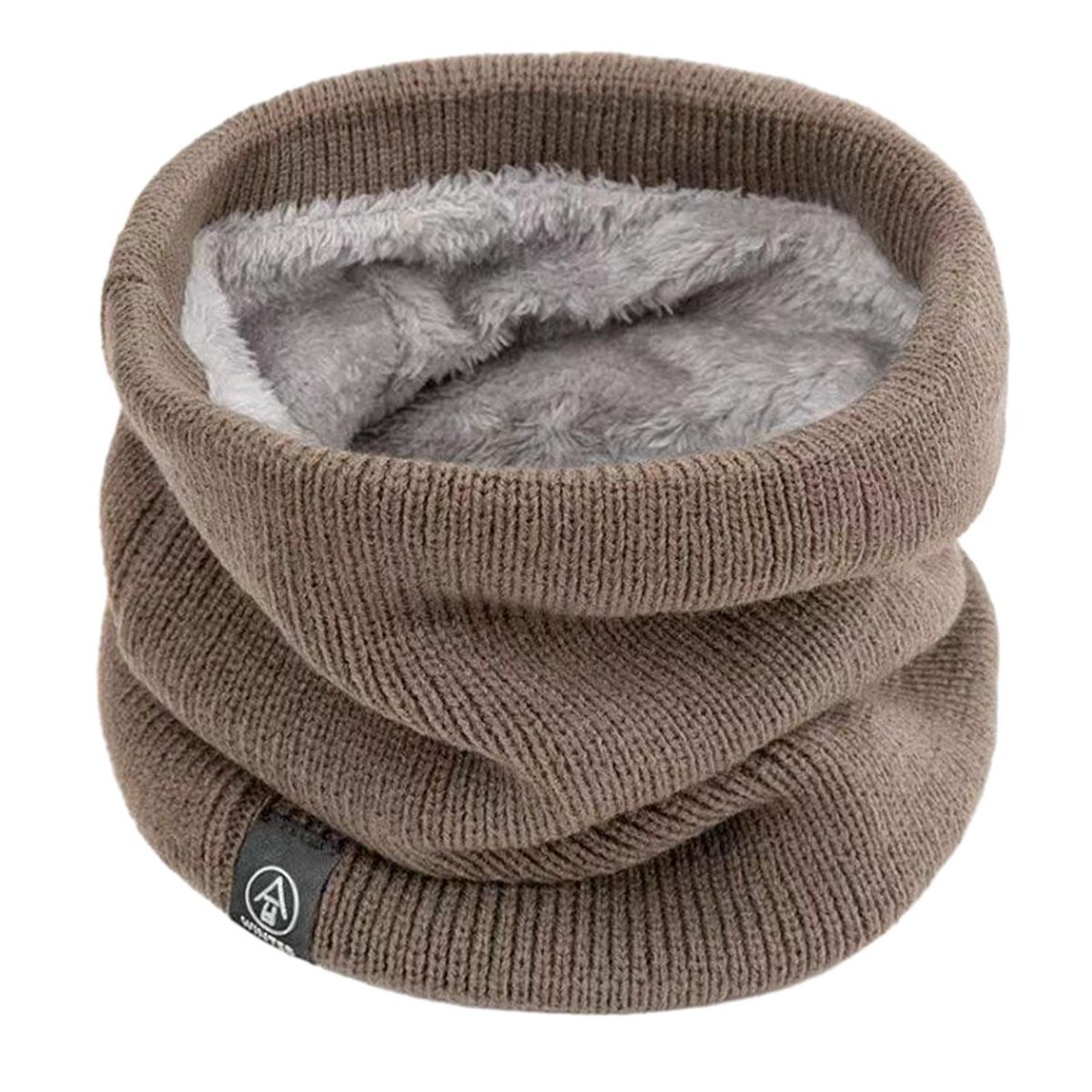 Solid Color Scarf Cozygear Unisex Plush Neck Wrap Warmth for Outdoor Khaki