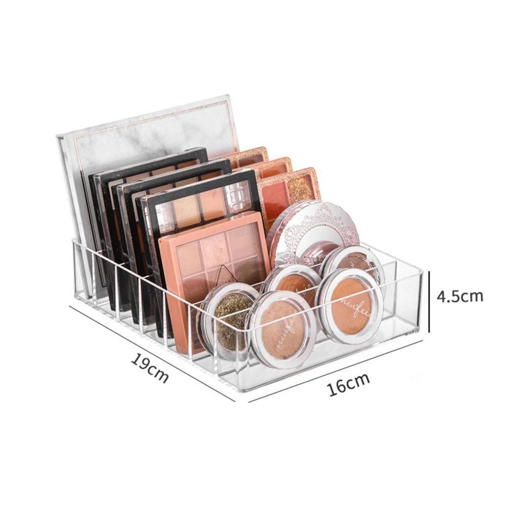 Makeup Organizer, Compact Makeup Palette Organize, 7 Sections Cosmetics Storage Box for Bathroom Countertops, Vanities