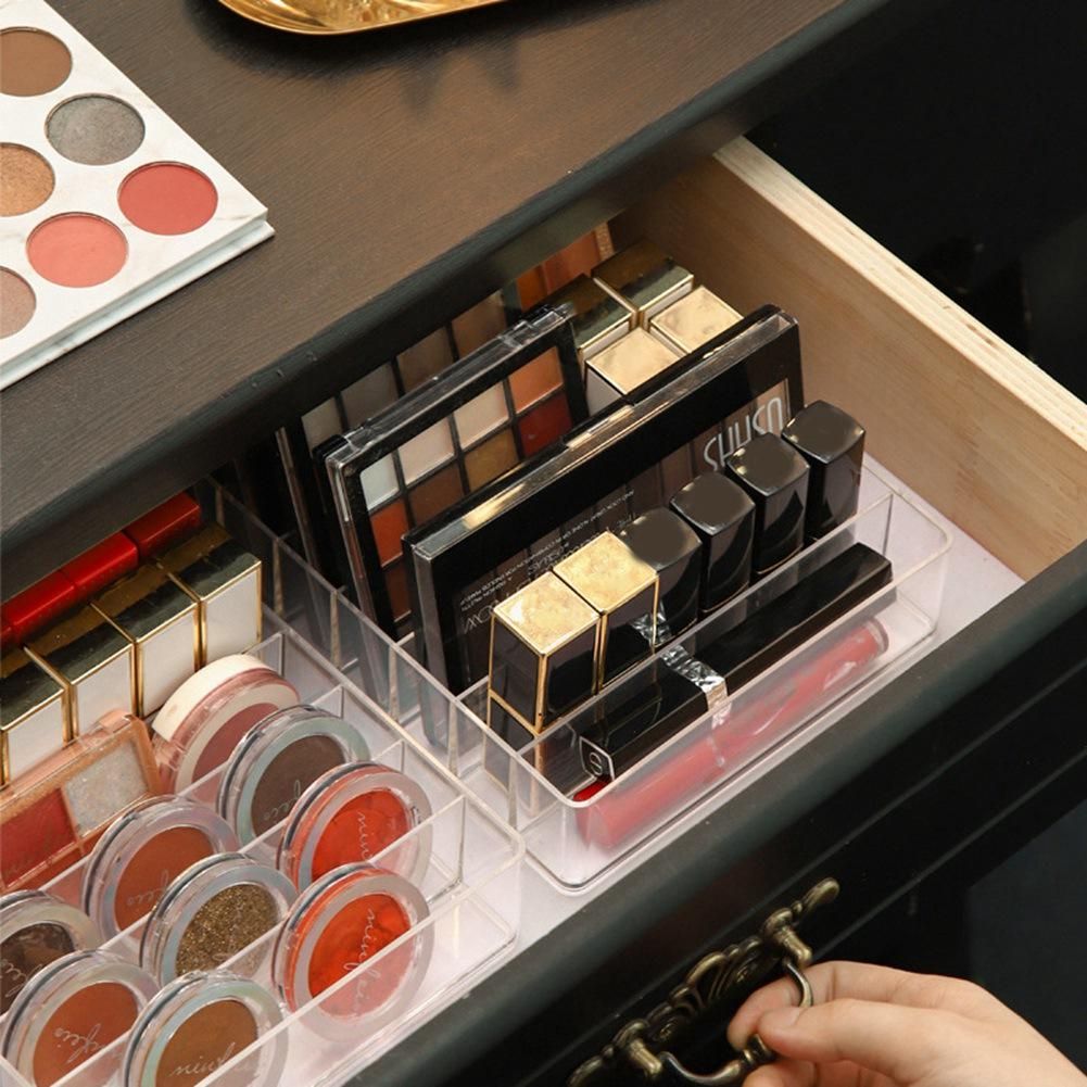 Makeup Organizer, Compact Makeup Palette Organize, 7 Sections Cosmetics Storage Box for Bathroom Countertops, Vanities