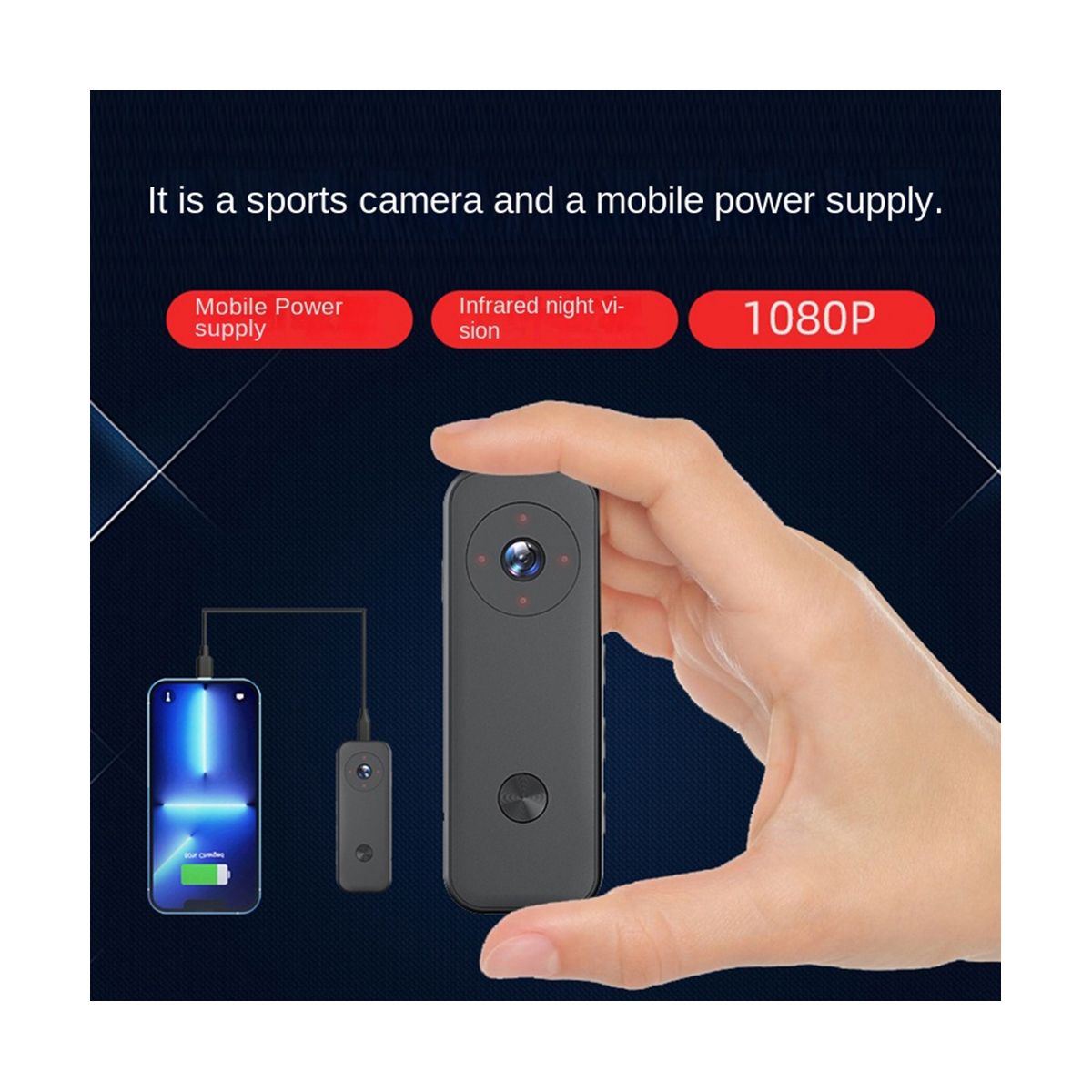 1080P Bike Sport Camera Motorcycle Enforcement Voice Recorder Camera HD 360 Panoramic Helmet Fishing Camera