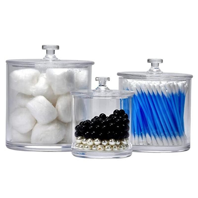 Makeup Organizer Storage Box with Lid for Bathroom Storage B
