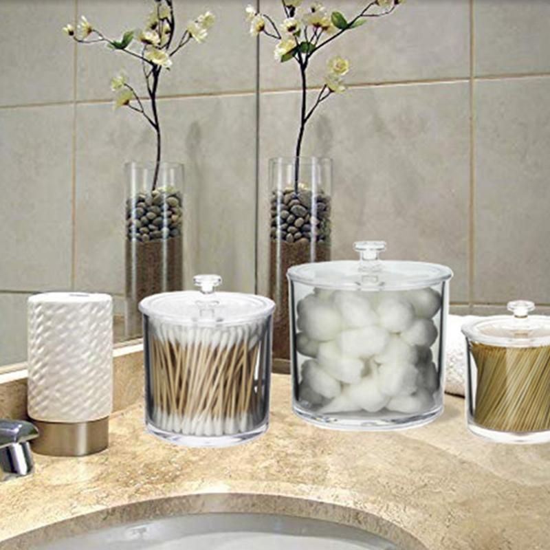 Makeup Organizer Storage Box with Lid for Bathroom Storage B