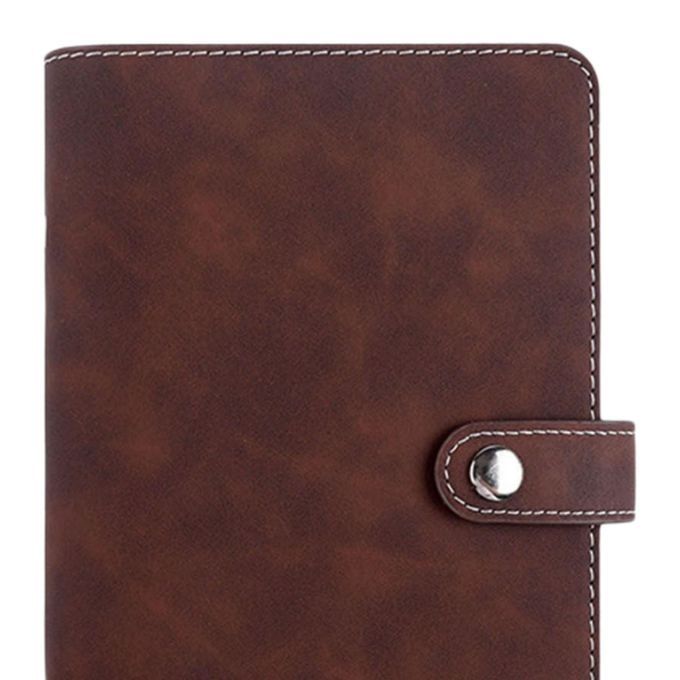 PU Leather Coupon Organizer Lose Leaf Cash Binder Dark Brown