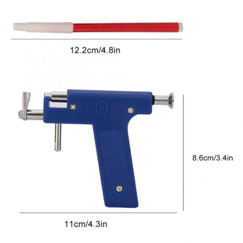 Stainless Steel Body Piercing Tool Kit Professional Ear Nose Navel Piercing Machine with Ears Studs Tools