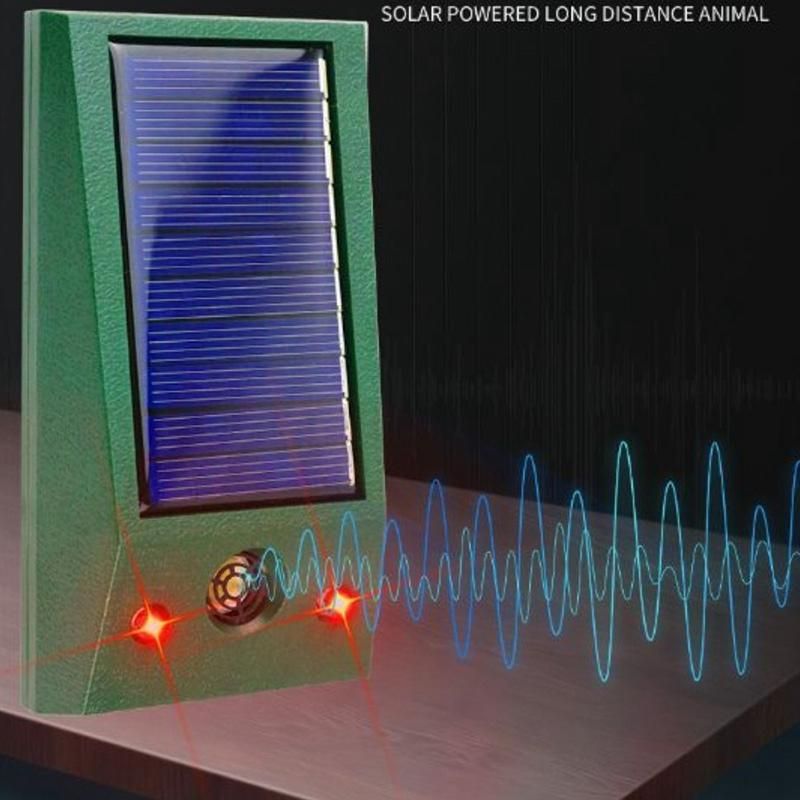 Ultrasonic Animal Outdoor Pest Dog Mouse Bird Catcockroach Insect Solar Repellent Flashing Red Light to Drive Wolf