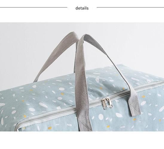Large Capacity Quilt Clothes Storage Bag Thick Linen Cotton Closet Wardrobe Organizer For Bedding Clothing Travel Luggage Bag