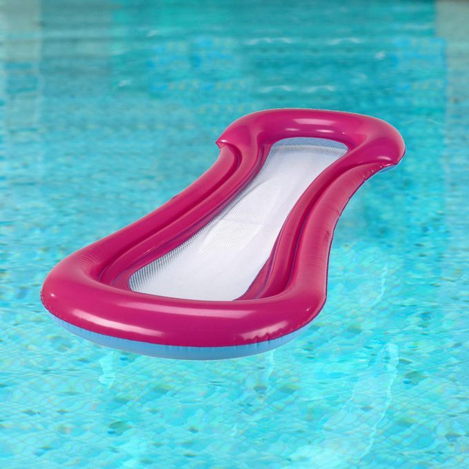 Pool Inflatable Bed Summer Floating Mesh Lounger 100kg W/ Backrest