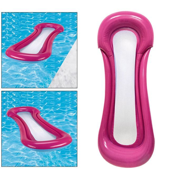 Pool Inflatable Bed Summer Floating Mesh Lounger 100kg W/ Backrest