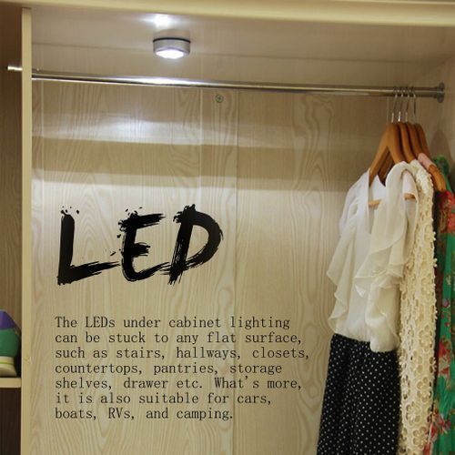 Wireless LED Night Light Amp Bathroom Kitchen / Ward-rope Cabinet Stick-On Flat Surface Night Light