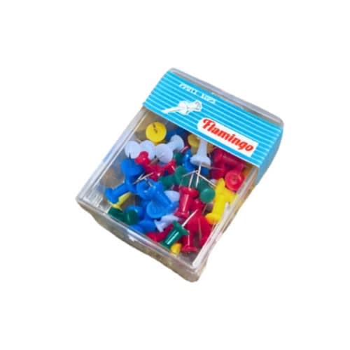 Pack Of Flamingo Colored Push In Pin