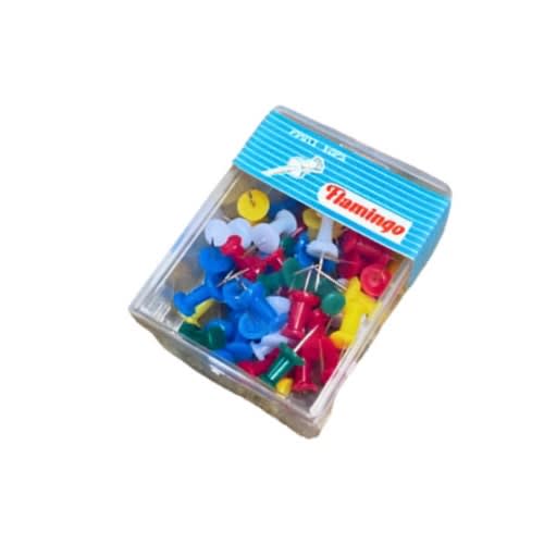 Pack Of Flamingo Colored Push In Pin