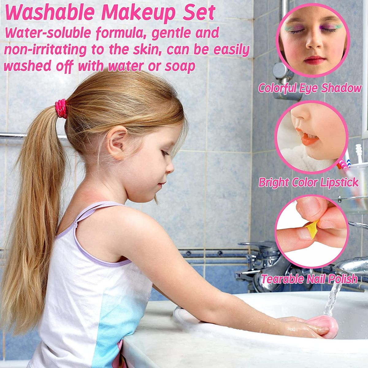 Kids Makeup Tool Set Party Cosplay Cosmetic Kits For