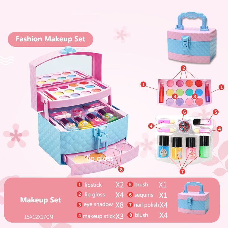 Kids Makeup Tool Set Party Cosplay Cosmetic Kits For