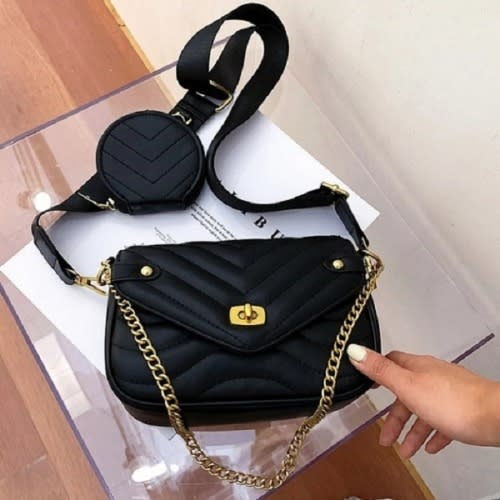 Ladies Cross-body Bag - Black