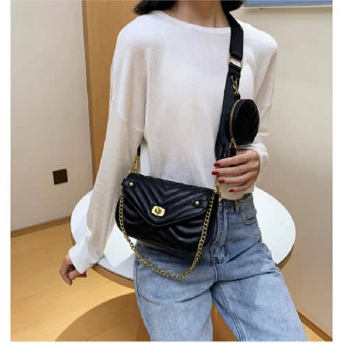 Ladies Cross-body Bag - Black