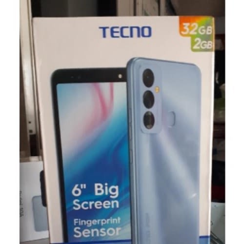 Tecno Pop 6 - 32GB ROM - 2GB RAM - Dual Sim - Fingerprint - 5000mAh -4G- 6"