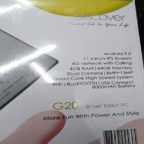 8000mAh Battery 11.6 Inch, Android 9.0, 64GB, 4GB, 4G, Wi-Fi, Dual Camera Android Tablet