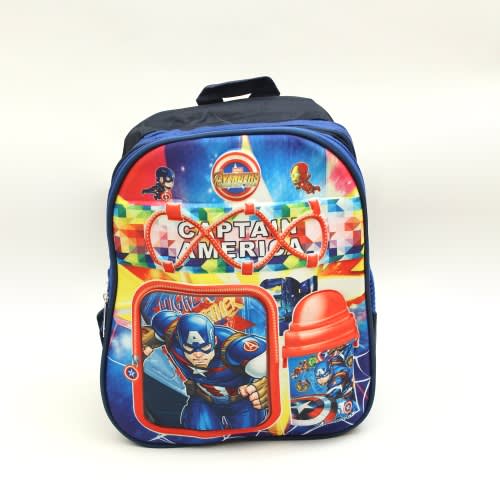 Avengers 3D Cartoon School Bag For Kids - (26cm*13cm*32cm)