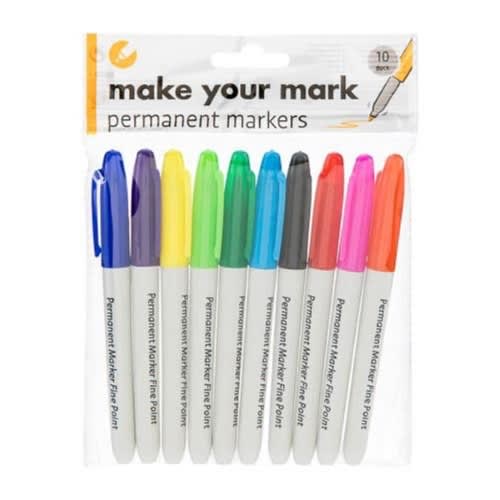 Black Permanent Markers - 10pcs