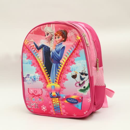 3D Disney Frozen Cartoon School Bag For Kids - (26cm*13cm*32cm)