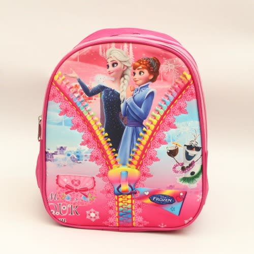 3D Disney Frozen Cartoon School Bag For Kids - (26cm*13cm*32cm)
