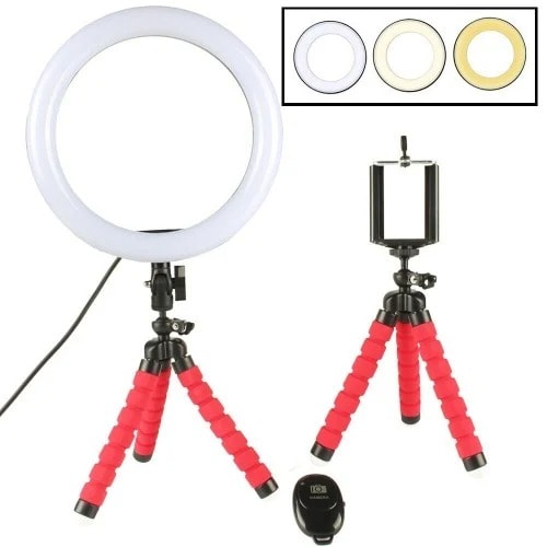 Flexible Tripod Stand With Ring Light