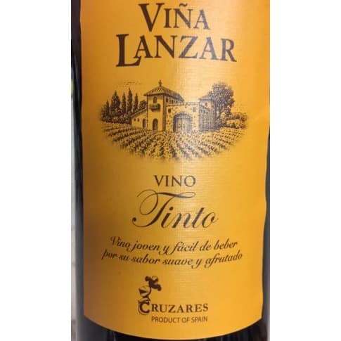 Vina Lanzar Vino Tinto Red Wine -1 Litre