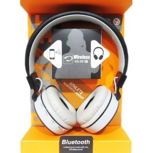 Ms-881a Wireless Bluetooth Headphone With Fm And Sd Card Slot - Black