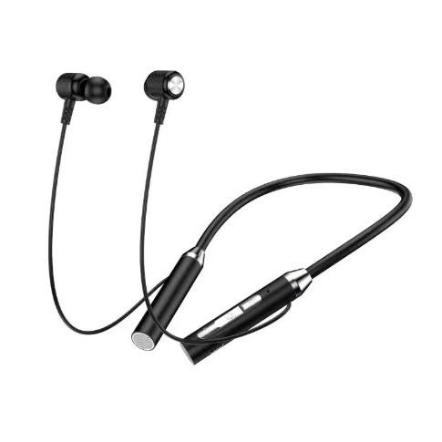 Wireless Bluetooth Earphone Neckband - Black