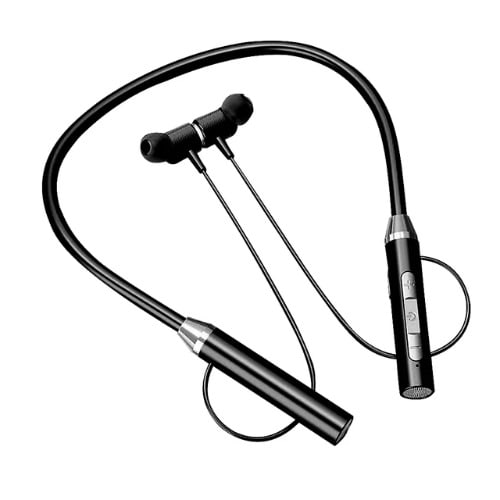 Wireless Bluetooth Earphone Neckband - Black