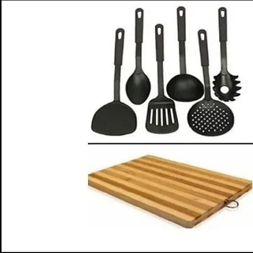 Non-stick Spoon And Wooden Chopping Board
