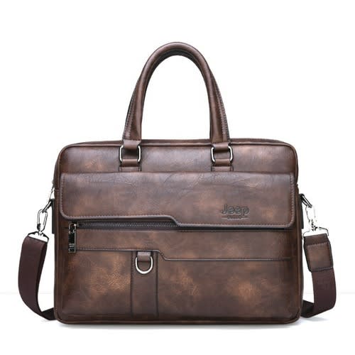 15.6" Briefcase For Men - Khaki