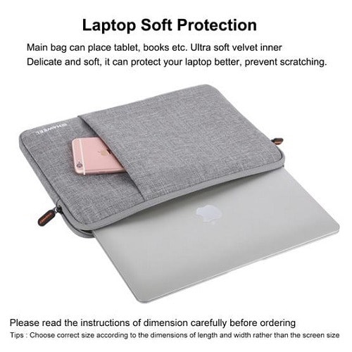 13.0 Inch Sleeve Case Zipper Briefcase Carrying Bag For Laptop Macbook