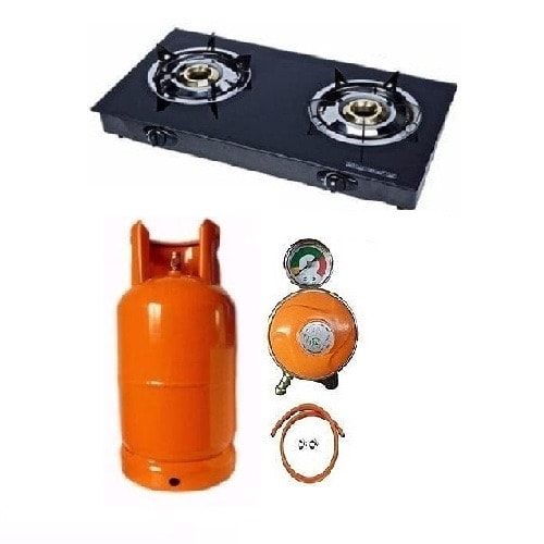 Glass Cooker + 12.5kg Cylinder + Regulator + Hose + Clip