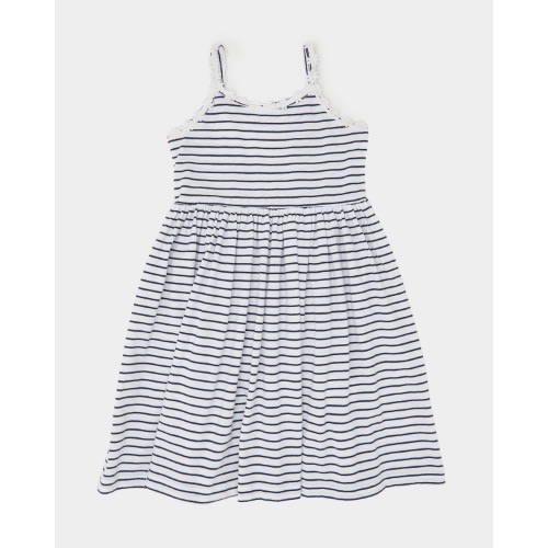 Girls Jersey Dress- Striped