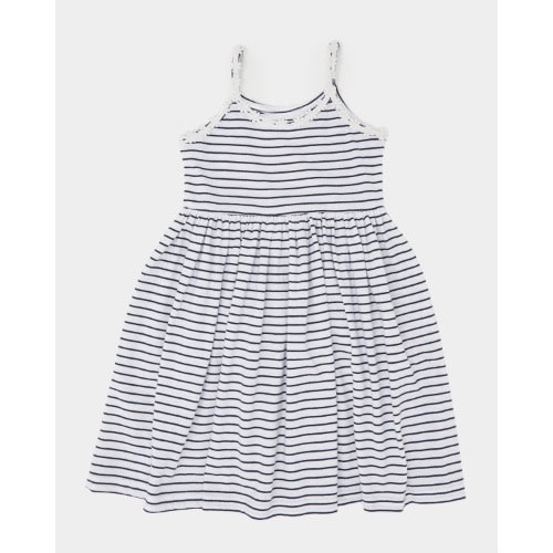 Girls Jersey Dress- Striped