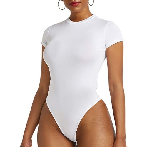 Short Sleeve Bodysuit- White