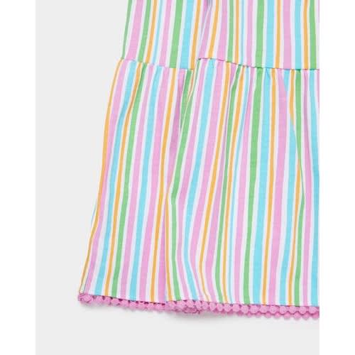 Girls Tiered Striped Dress
