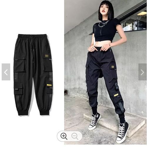Cargo Joggers - Combat Pants - Men's Trousers Set - Black