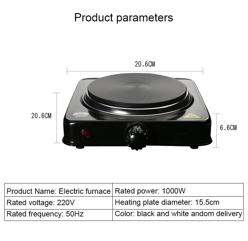 1000W ElectricStove Adjustable Heating Oven Induction Cooker