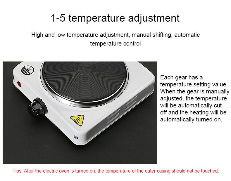1000W ElectricStove Adjustable Heating Oven Induction Cooker