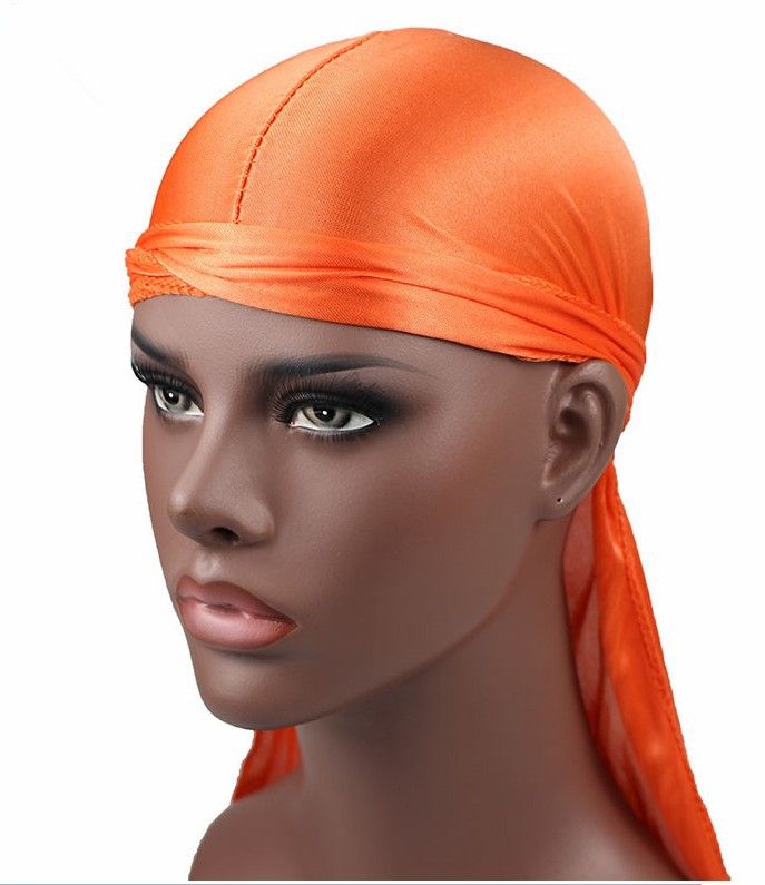 Premium Sliky Durag Bandana Unisex Orange